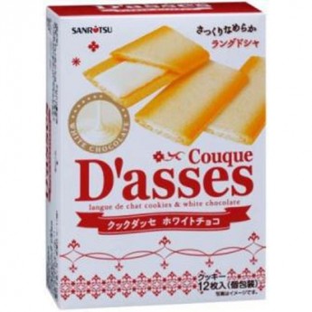 ПЕЧЕНЬЕ СЭНДВИЧ D`ASSES С ПРОСЛОЙКОЙ ИЗ БЕЛОГО ШОКОЛАДА, 128г , ЯПОНИЯ