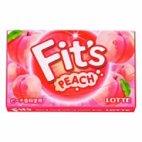 Жевательная резинка LOTTE FITS персик, Япония, 24г