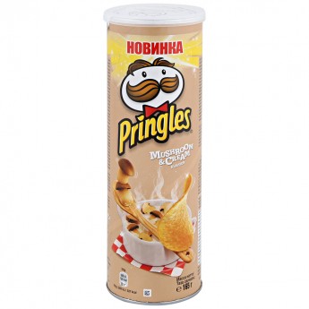 Чипсы Pringles белые грибы со сметаной, 165г