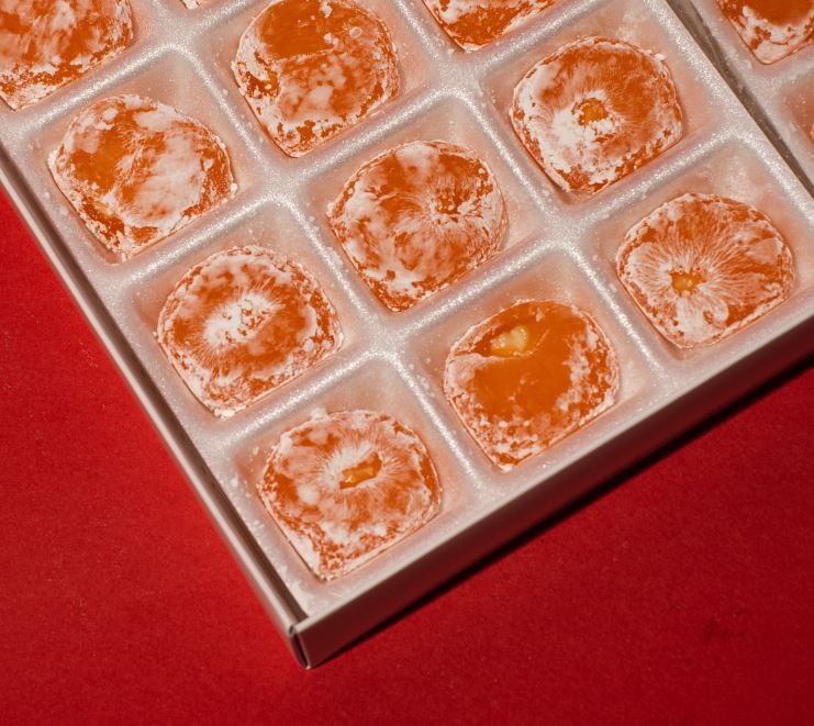 Японские моти Дайфуку с дыней Юбари и начинкой из белого шоколада Seiki  15 шт., 200г Япония