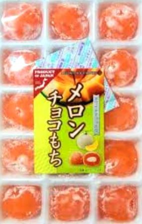 Японские моти Дайфуку с дыней Юбари и начинкой из белого шоколада Seiki  15 шт., 200г Япония