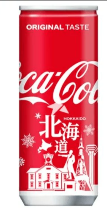 Японская Кола Coca-Cola Хоккайдо Оригинальный вкус безалкогольная газированная (лимитированная серия) Japan Hokkaido Limited 250мл