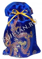 Подарочный мешочек, синий, 12,5х20см