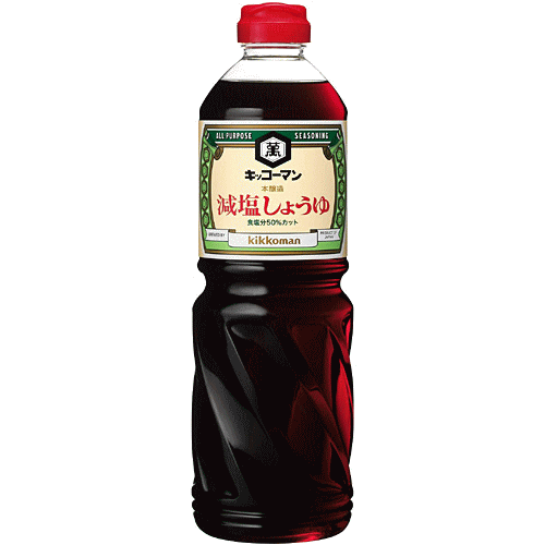Соевый соус Kikkoman, с пониженным содержанием соли, 1000мл (Япония)