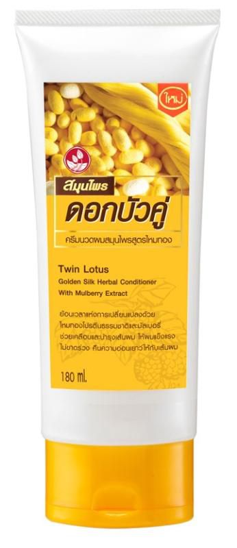Питательный кондиционер "Twin Lotus Herbal Serum" (Золотой шелк с экстрактом шелковицы), 180мл