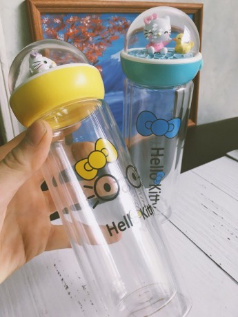 Бутылка Hello Kitty игрушка в крышке, Стекло