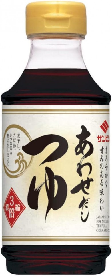 Концентрированный соевый соус с рыбным бульоном "Цую" для вока Санбиши Tsuyu Sanbishi, 310 мл