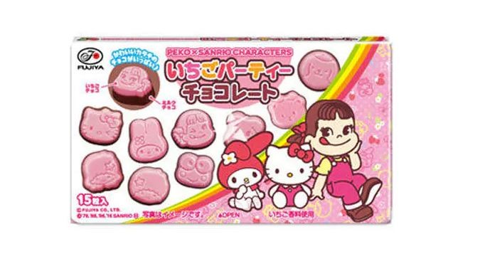 Молочный шоколад с клубничным вкусом Fujiya, 15 шт, 40 г