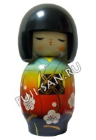 Кукла Кокеши, в разноцветном кимоно, 18см