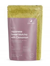 Японский зеленый чай Оригами "Матча с корицей" Sweet matcha Origami tea, 50г 