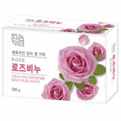 Успокаивающее и увлажняющее туалетное мыло с экстрактом дамасской розы Mukunghwa, 90 г, Южная Корея