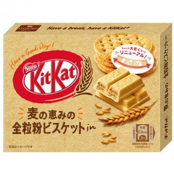 Японский Кит-Кат пшеничный бисквит со злаками Nestle Japan KitKat (квадратная мини упаковка), 3 шт, 34 г