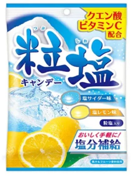 Леденцы со вкусом лимона и содовой с морской солью, 52г, Япония