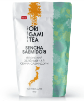 Японский зеленый чай Оригами Сенча Саемидори листовой Origami Tea, 50 г