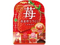 Леденцы Клубника Ассорти 5-ти клубничных вкусов Сенжаку Амаузузукуши, 85г Senjakuame-Honpo Япония